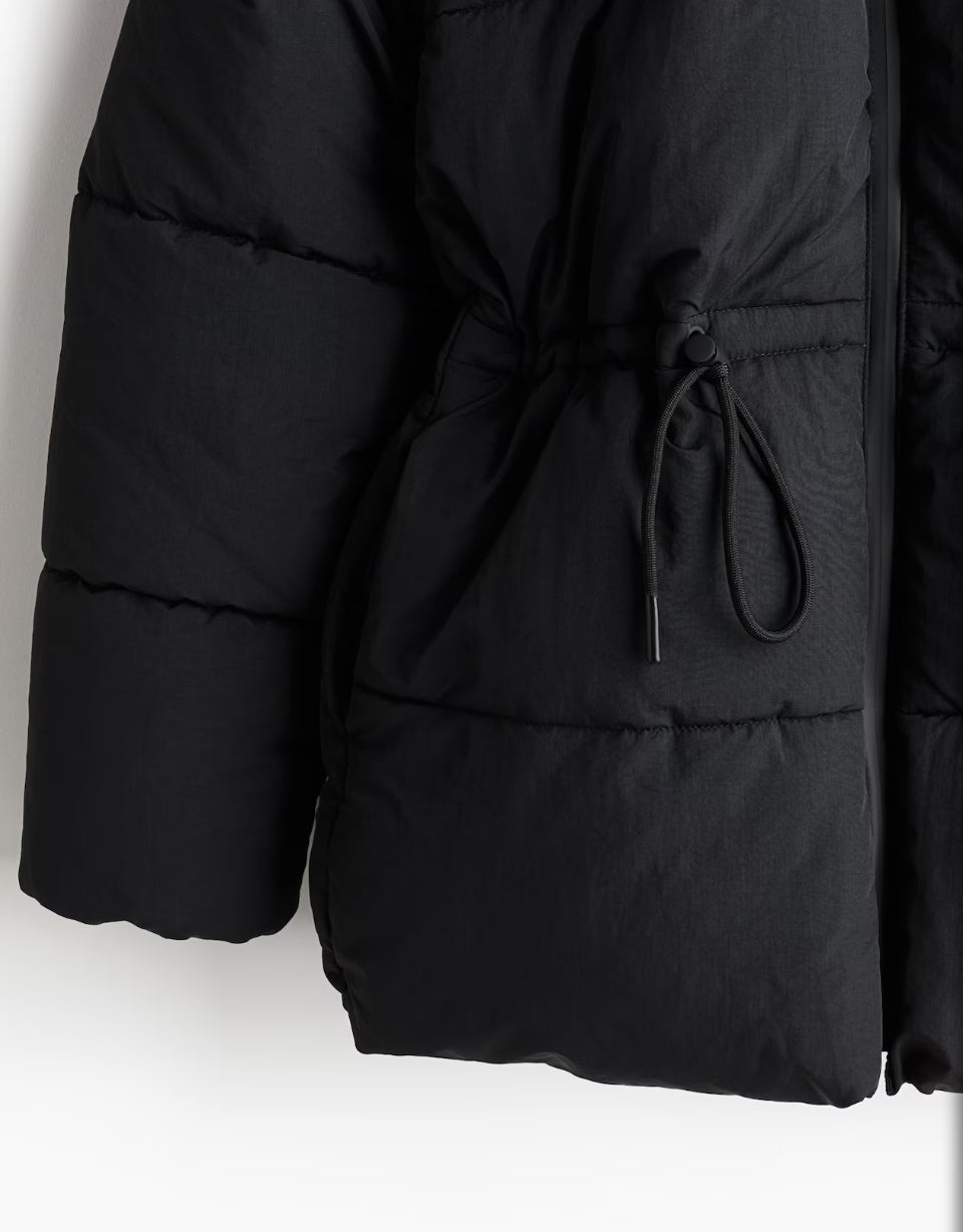 OVERSIZED DRAWSTRING-WAIST PUFFER JACKET ALIZEE H&M