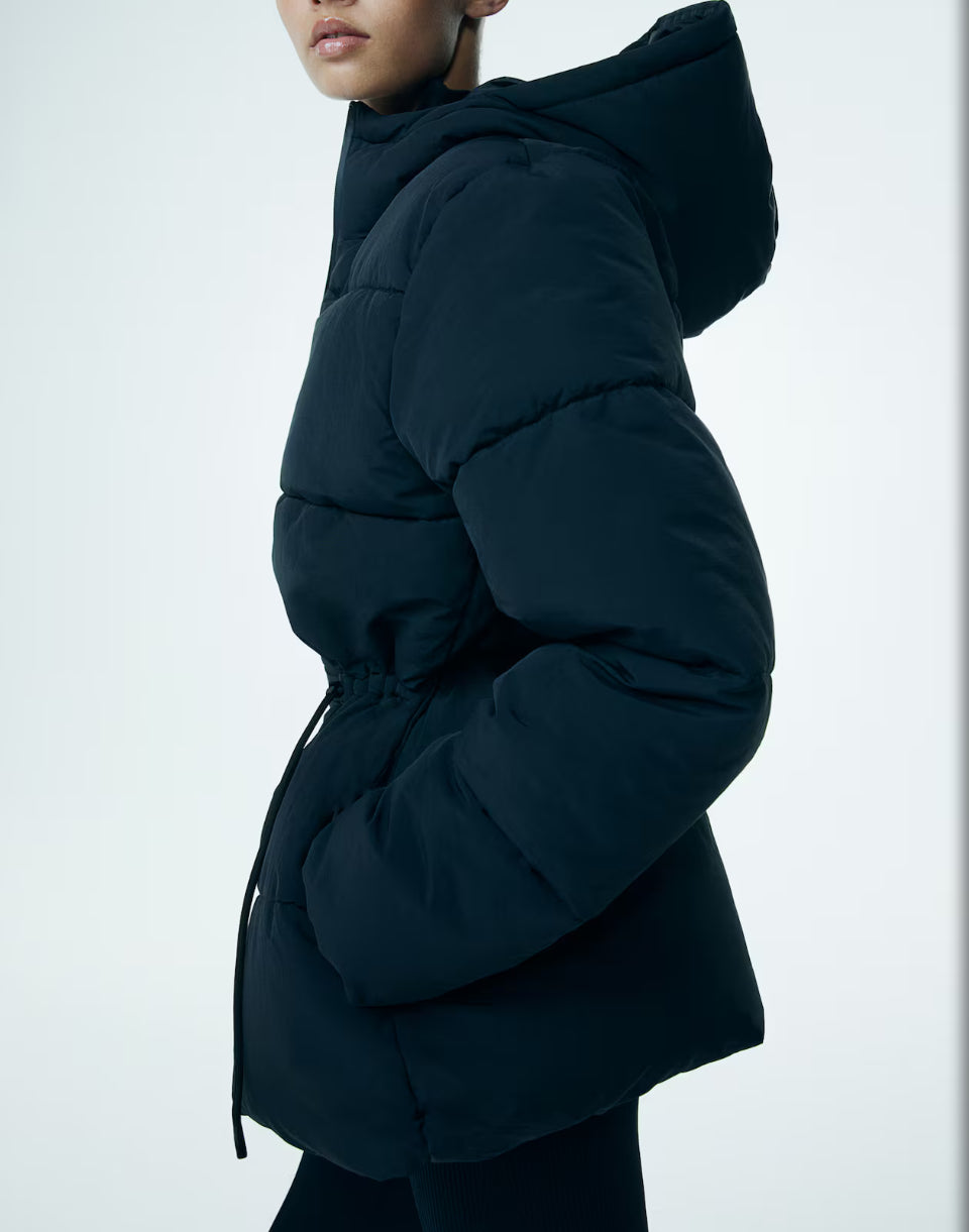 OVERSIZED DRAWSTRING-WAIST PUFFER JACKET ALIZEE H&M