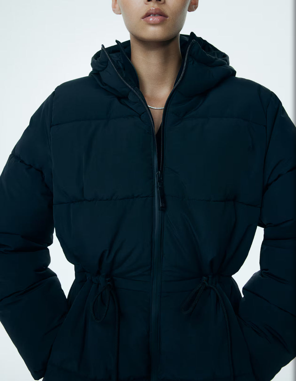 OVERSIZED DRAWSTRING-WAIST PUFFER JACKET ALIZEE H&M